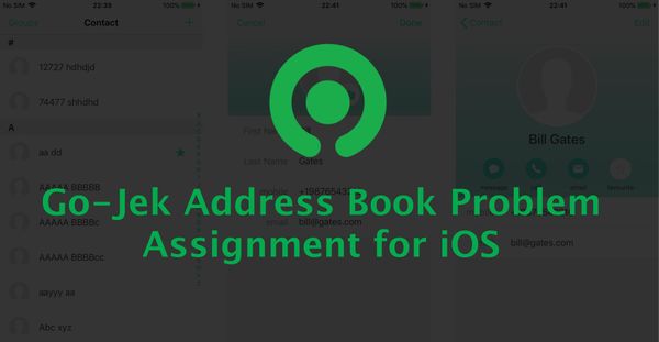 GoJek Address Book Problem Assignment for iOS